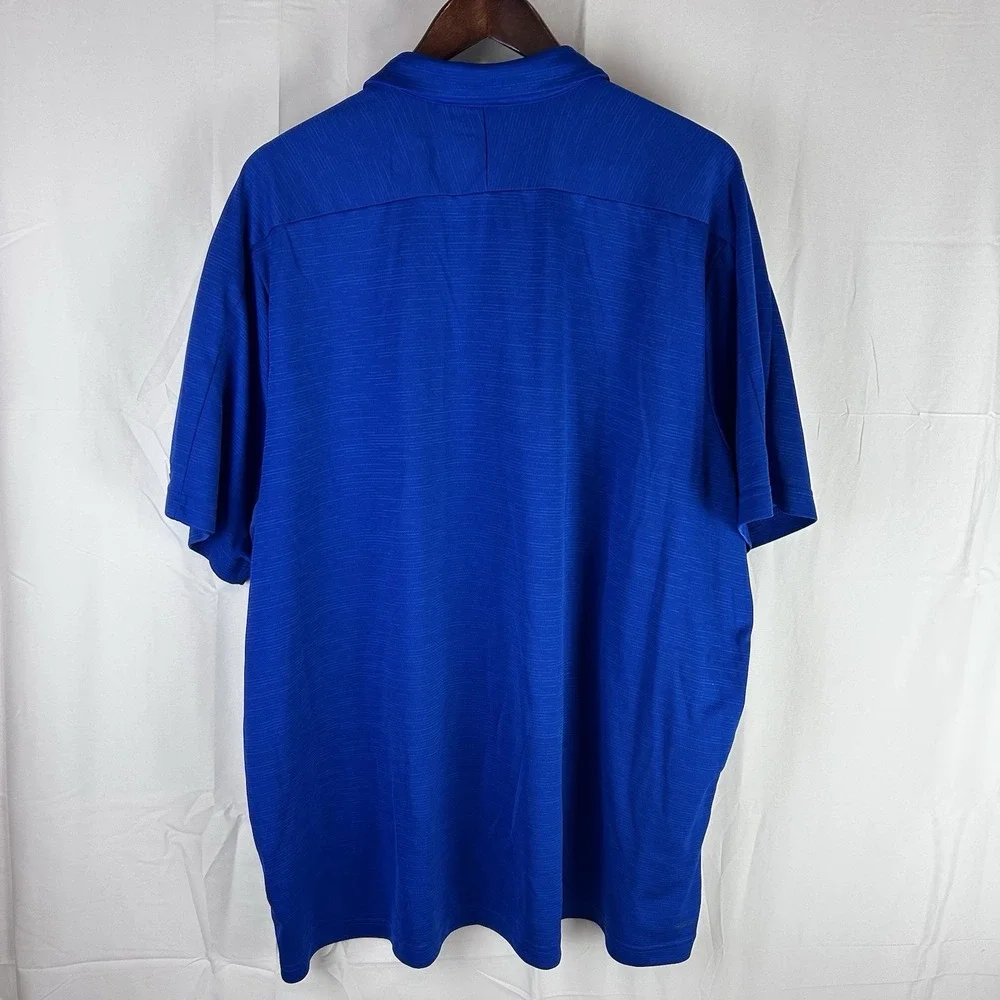 Tulsa Golden Hurricanes TU Adidas Short Sleeve Blue Polo Men's Size 3XL *Flaw‎